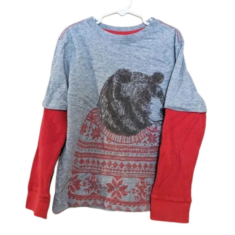 Hanna Andersson Bear thermal shirt Boys 120/6-7